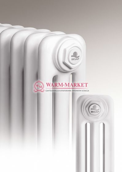 Вертикальный трубчатый радиатор, трехтрубный с боковым подключением