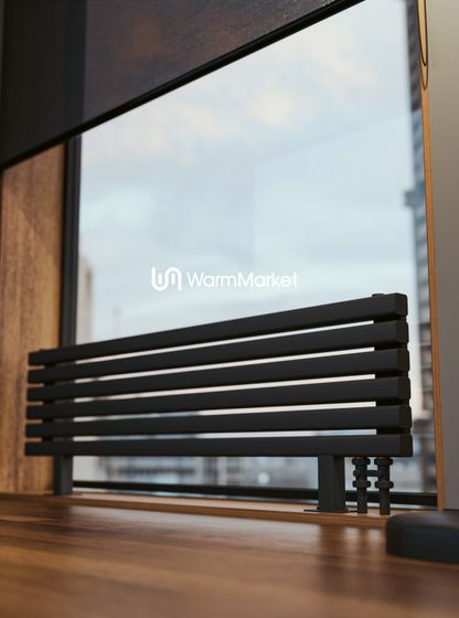 Bareng Tipe ZN 2500 - напольный трубчатый радиатор шириной 2500 мм, нижнее правое подключение