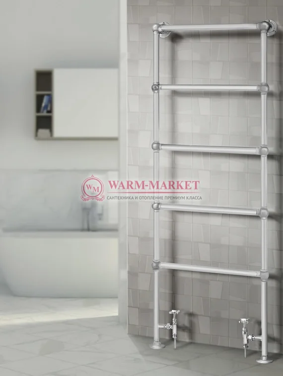 Полотенцесушитель напольный Warmer Yorkshire в ретро стиле 1600х500 мм, 5 перекладин
