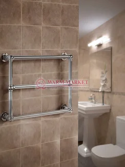 Полотенцесушитель Warmer Bomond в ретро стиле 500х500 мм, 3 перекладины