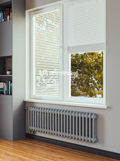 Bareng Softy 2037 - двухтрубный трубчатый радиатор высотой 370 мм, нижнее подключение с термостатикой