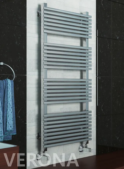 Verona E -  электрический дизайн полотенцесушитель с квадратным профилем. | Фото