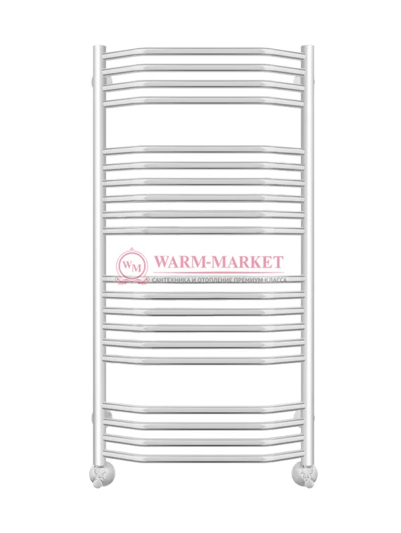 Виктория П20 - водяной полотенцесушитель, нижнее подключение, белый