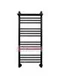 Mini P 1000х400 - узкий полотенцесушитель с полкой из нержавеющей стали 400 мм. шириной, черный.