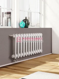 Трубчатый радиатор Dia Norm 2057-12 секций, двухтрубный с нижним правым/левым подключением с вентилем.