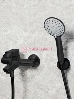 Смеситель для ванны черный Rhin 4401-Bl