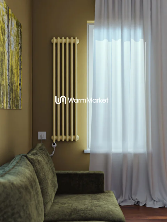 Bareng Softy Electric 2120 - электрический вертикальный двухтрубный трубчатый радиатор высотой 1200 мм