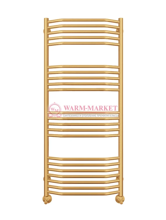 Виктория П22 - водяной полотенцесушитель, нижнее подключение, цвет бронза