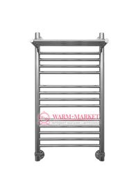 Mini P 800х400 - узкий полотенцесушитель с полкой из нержавеющей стали 400 мм. шириной