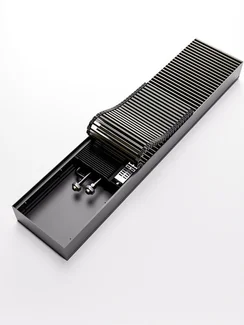 Внутрипольный конвектор с принудительной конвекцией Möhlenhoff QSK EC HK 4L шириной 360 мм, высотой 140 мм