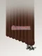 Трубчатый вертикальный радиатор Dia Norm 2180 двухтрубный нижнее правое/левое подключение с вентилем коричневого цвета