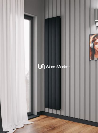 Вертикальный электрический алюминиевый радиатор Axxinot Barkas VE 1500 высотой 1530 мм