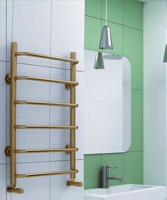 Standart Bronze - бронзовый полотенцесушитель с перекладинами выдвинутыми вперед.