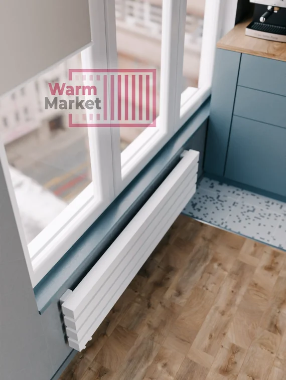 Axxinot Verde 60х60 Z - горизонтальный водяной радиатор шириной 1250 мм, 3 секции