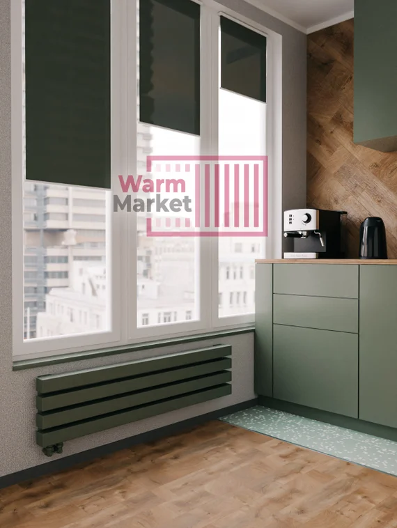 Axxinot Verde 60х60 Z - горизонтальный радиатор шириной 1750 мм, боковое подключение