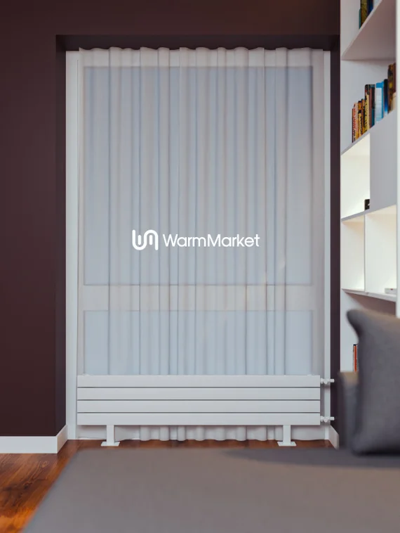 Bareng Temper ZN 2500 - напольный трубчатый радиатор шириной 2500 мм, боковое подключение