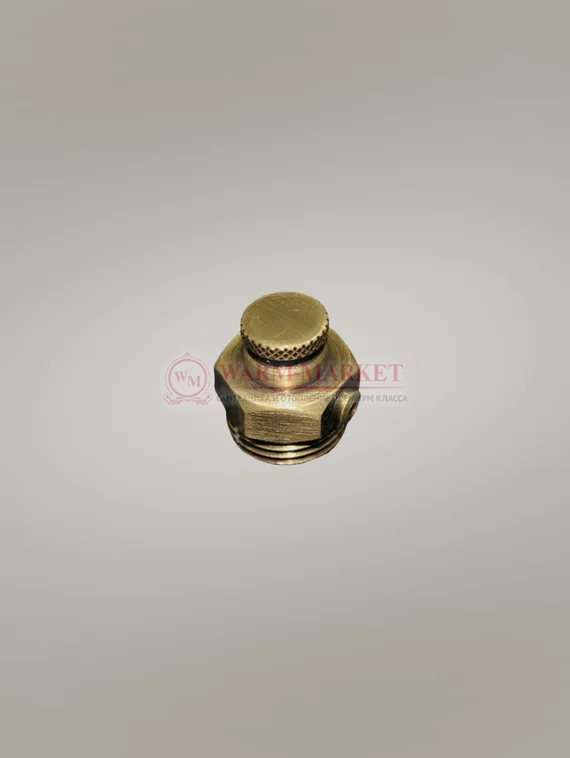 Воздухоотводчик ручной "ретро" для подключения чугунного радиатора 1/2", бронза