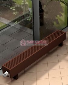 Напольный конвектор KZTO Radiator Элегант Мини 80х130, 1 теплообменник ral 8011