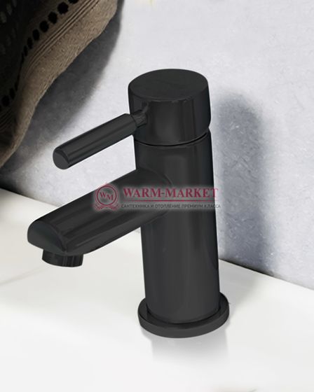 Термостатический смеситель для умывальника черный Main 4103Thermo-Bl