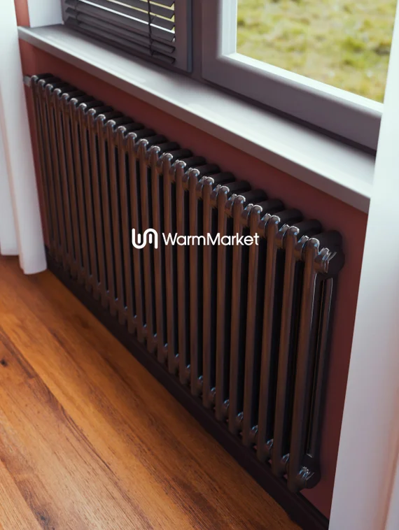 Bareng Softy 2050 - двухтрубный трубчатый радиатор высотой 500 мм, нижнее подключение с термостатикой