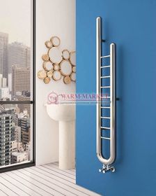 Дизайнерский полотенцесушитель из матовой полированной нержавеющей стали Jazz Carisa