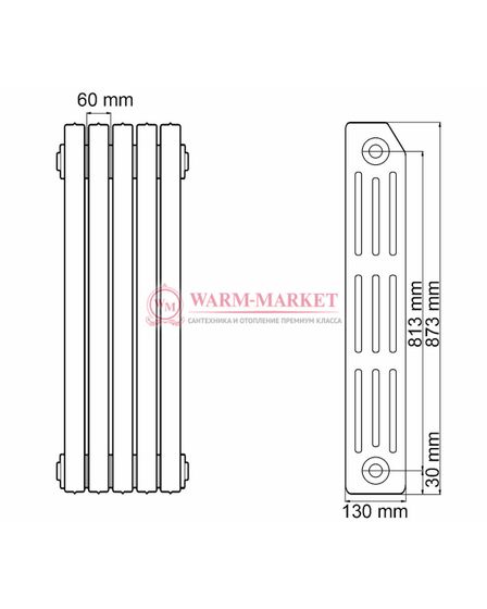Чугунный радиатор Viadrus Termo 813/130