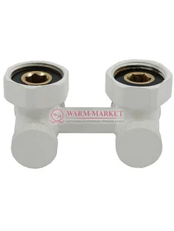 Узел нижнего подключения угловой G 3/4 x 3/4 D=50 MM белый