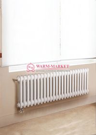 Трубчатый радиатор Dia Norm 2057-24 секции, двухтрубный с нижним правым/левым подключением с вентилем.