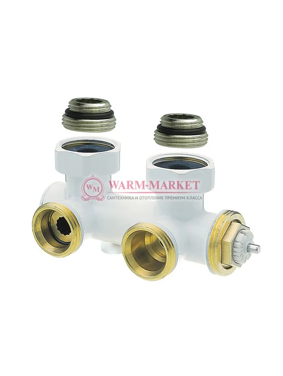 Узел термостатический угловой с байпасом Hummel Designtechnik 3/4НРx1/2НР