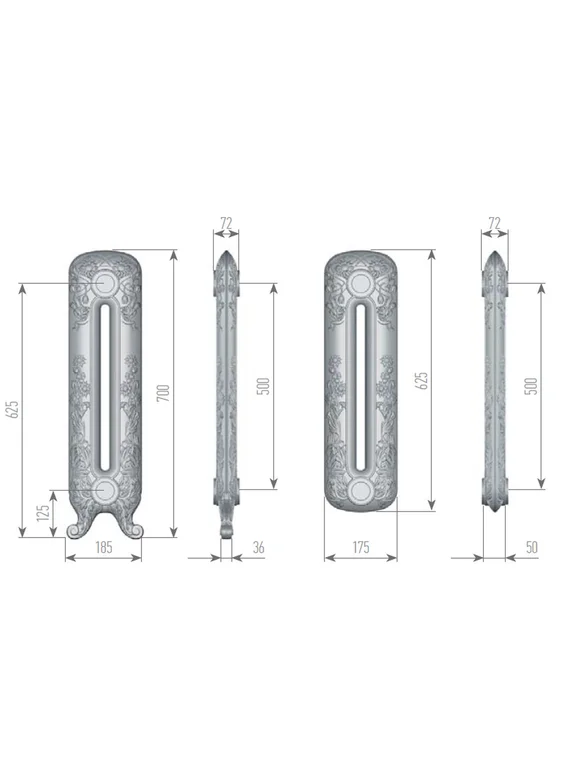 Exemet Magica 500 - чугунный дизайн радиатор