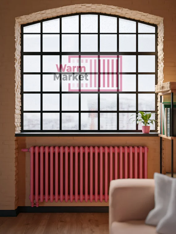 Axxinot Sentir 3080 - стальной трубчатый радиатор, нижнее подключение с термостатикой N69 твв