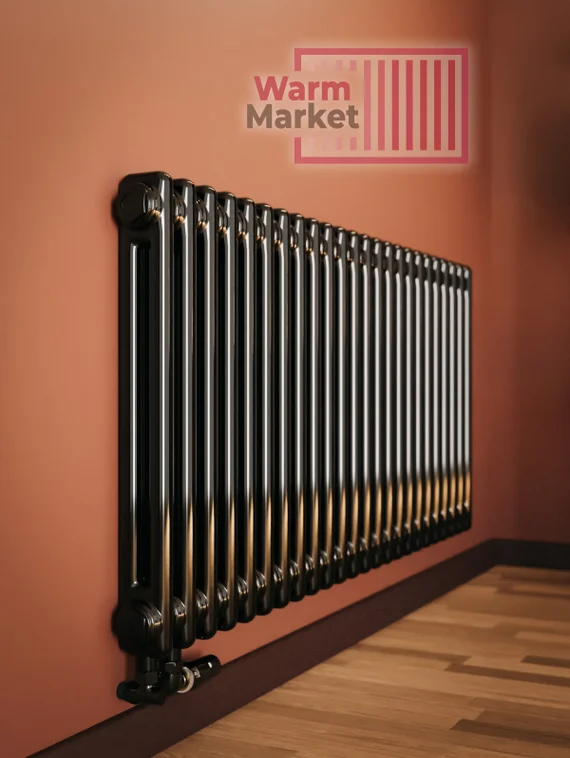 Трубчатый радиатор Solira 2080 N12 боковое подключение, серебристо-серый (RAL 9007)