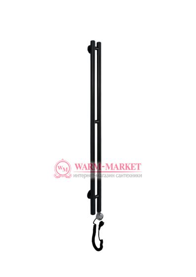 Mini Vertical - узкий водяной полотенцесушитель из нержавеющей стали 100 мм. шириной цвет черный.