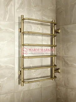 Полотенцесушитель Warmer B Standart 600х400х500 - 6 перекладин  с боковым подключением, античная бронза