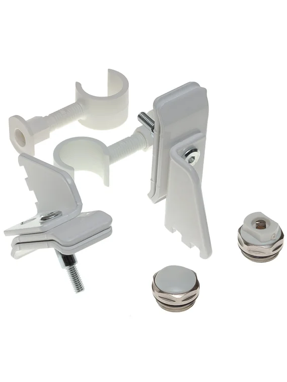 Монтажный комплект для трубчатого радиатора 4 точки (2 кронштейна и 2 упора)