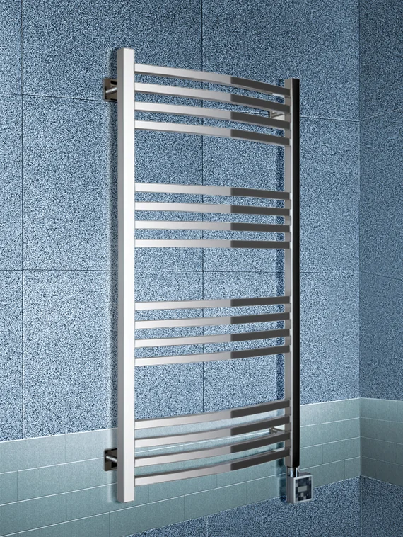 Arkus E - электрический полотенцесушитель с квадратным профилем, 600х400 мм