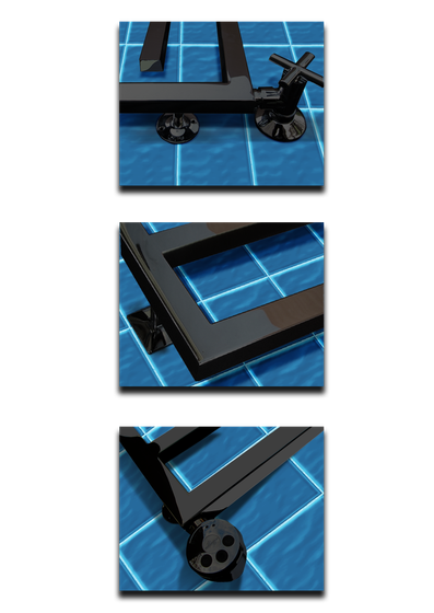 Corsica Black - черный дизайн полотенцесушитель оригинальной формы