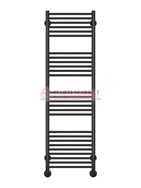 Аврора П27-2 - водяной полотенцесушитель с полками, нижнее подключение, черный