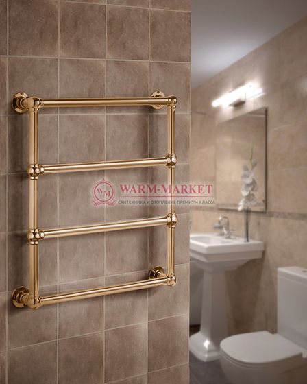 Полотенцесушитель Warmer Bomond в ретро стиле 700х500 мм, 4 перекладины