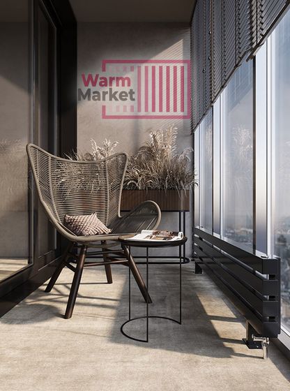 Axxinot Verde  60х60 ZN - горизонтальный водяной радиатор на ножках шириной 1500 мм, 6 секций