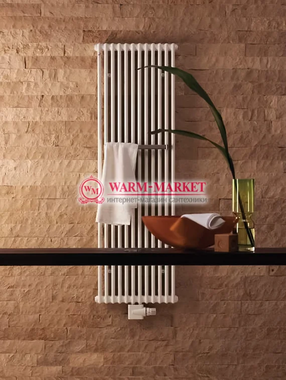 Вертикальный трубчатый радиатор Dia Norm 2180-12 секций, двухтрубный с нижним правым/левым подключением.