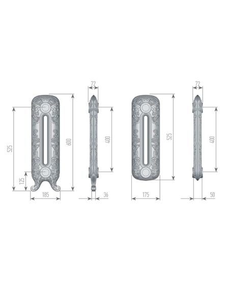 Exemet Magica 400 - чугунный дизайн радиатор