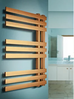 Vega Bronze - бронзовый дизайн полотенцесушитель оригинальной формы с квадратным профилем