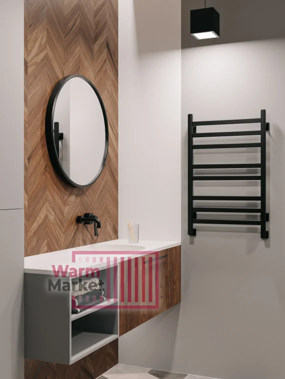 Axxinot V 30 - водяной дизайн полотенцесушитель с квадратным и прямоугольным профилем из нержавеющей стали.