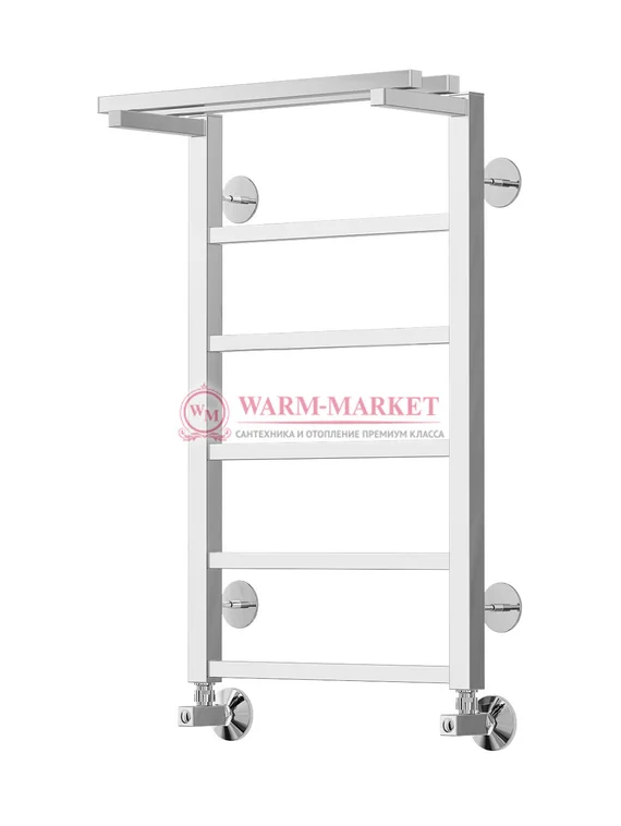 Контур П6-2 - электрический полотенцесушитель с полкой, цвет золотоКонтур П6-2 - электрический полотенцесушитель с полкой, цвет золото