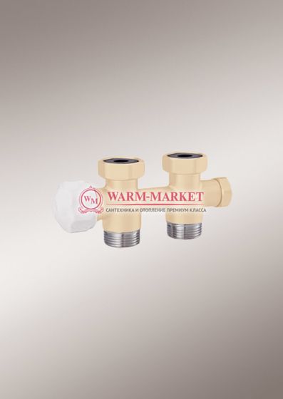 Tblock узел Hummel прямой с бойпасом, с 2 ниппелями G 1/2 х ¾ коричневый