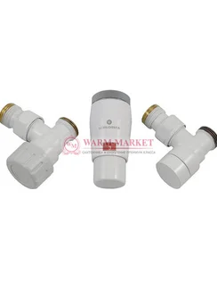 Комплект угловой Elegant Mini GZ1/2 x M22x1,5 с головкой Мини M30x1,5 Белый