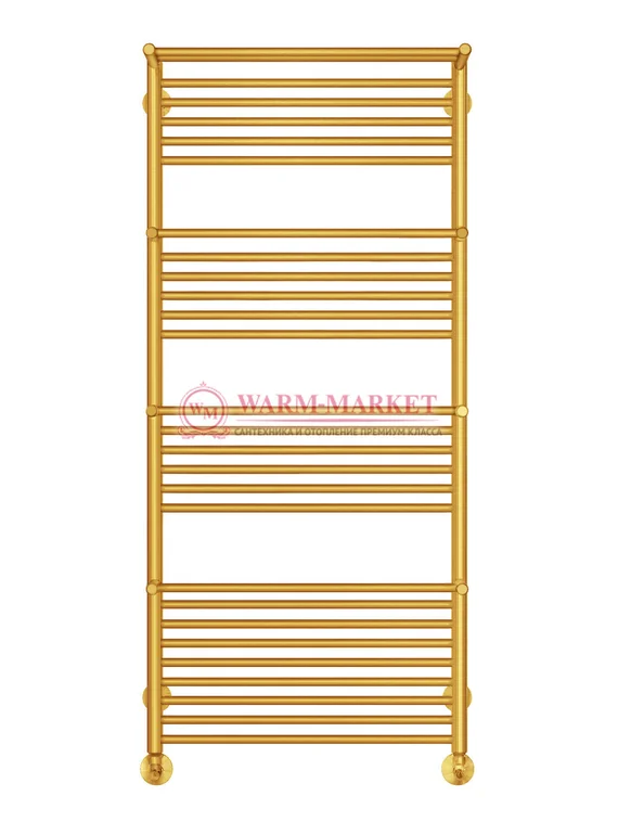 Аврора П27-4 - электрический полотенцесушитель с полками, цвет золото