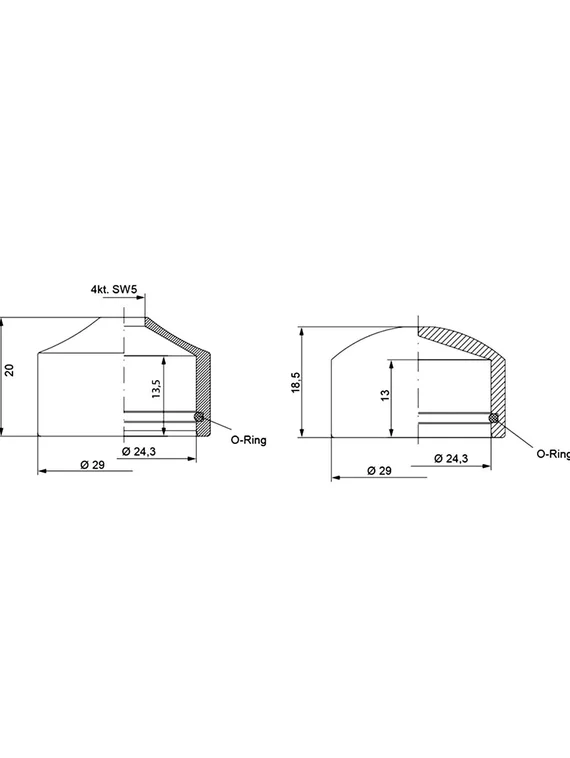 Набор Hummel - воздухоотводчик (кран Маевского), заглушка с декоративными колпачками Design 1/2"