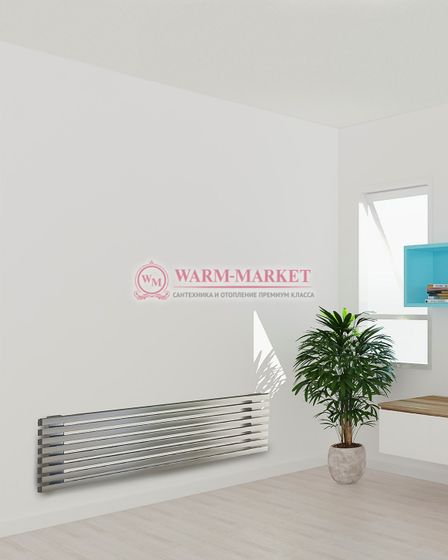 Steel G 40х40 1750 - горизонтальный трубчатый дизайн-радиатор, 14 секций